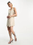 Фото #7 товара 4th & Reckless sleeveless tailored mini dress in beige