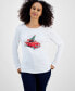 ფოტო #1 პროდუქტის Women's Joyful Car Long-Sleeve Top, Created for Macy's