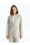 Фото #1 товара LCW Vision Düz Uzun Kollu Keten Görünümlü Kadın Blazer Ceket