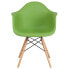 Фото #3 товара Alonza Series Green Plastic Chair With Wood Base