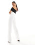 Vesper bandeau contrast wide leg jumpsuit in monochrome