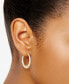 ფოტო #2 პროდუქტის Round Swirl Hoop Earrings in 10k Yellow Gold