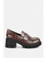 Фото #1 товара Women Benz chunky block heel loafers