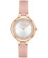 ფოტო #1 პროდუქტის Women's Chelsea Gold-Tone and Light Pink Signature C Bangle Watch 27mm