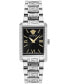ფოტო #1 პროდუქტის Women's Swiss Tonneau Stainless Steel Bracelet Watch 23x33mm