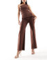 Vesper flare trouser co-ord in chocolate