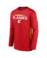 Фото #3 товара Men's Red Calgary Flames Authentic Pro Rink Performance Long Sleeve T-shirt