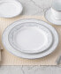 Фото #6 товара Satin Flourish 4 Piece Dinner Plate Set, Service for 4