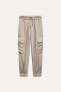 CARGO TROUSERS WITH ELASTICATED WAISTBAND