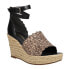 Фото #2 товара Matisse Roma Cheetah Print Espadrille Wedge Womens Black Casual Sandals ROMA-BK