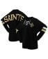 Women's Black New Orleans Saints Spirit Jersey Lace-Up V-Neck Long Sleeve T-shirt