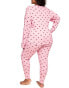 ფოტო #3 პროდუქტის Plus Size Muriel Pajama Long-Sleeve Top & Legging Pajama Set