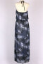 B Darlin Women's Juniors Keyhole Halter Maxi Dress Grey Black Size 1 / 2