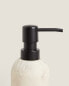 Marble-effect resin bathroom soap dispenser