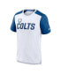 ფოტო #3 პროდუქტის Men's Heathered Royal and White Indianapolis Colts Color Block Team Name T-shirt