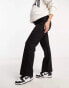 Фото #2 товара Mamalicious Maternity over the bump wide leg trouser with pin tucks in black