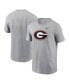 Men's Heather Gray Georgia Bulldogs Primetime Evergreen Logo T-Shirt