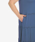 Фото #4 товара Plus Size Scoop Neck Tiered Midi Dress