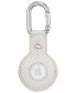 Фото #1 товара Ремешок для часов WITHit серый кожаный для Apple AirTag с карабином в серебристом цвете.