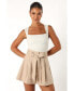 Фото #1 товара Women's Maya High Waisted Paperbag Shorts