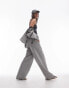 Topshop scuba co ord wide leg jogger in grey