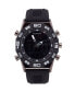 Men's Analog-Digital Black Silicone Strap Watch 46mm