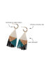 INK + ALLOY James Mini Gold Hoop Mixed Angles Beaded Fringe Earrings Teal