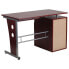 Фото #2 товара Mahogany Desk With Three Drawer Pedestal And Pull-Out Keyboard Tray
