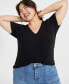 ფოტო #1 პროდუქტის Plus Size Modal V-Neck T-Shirt, Created for Macy's
