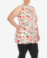 Фото #4 товара Plus Size Floral Sleeveless Tunic Top