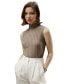 ფოტო #1 პროდუქტის Women's Silk-Cashmere Blend Knit Top for Women