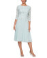 ფოტო #1 პროდუქტის Petite Cowl-Back Tea-Length Dress