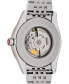 ფოტო #2 პროდუქტის Unisex Swiss Automatic Golden Horse Tradition Stainless Steel Bracelet Watch 41.8mm