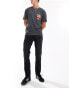 Фото #1 товара Hollister slim straight fit jeans in washed black