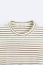 Striped textured rustic t-shirt