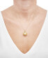 ფოტო #3 პროდუქტის Cultured Freshwater Pearl (7-1/2mm) Flower 18" Pendant Necklace in 14k Gold