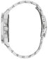 Men's Crystal Stainless Steel Bracelet Watch 42mm Gift Set