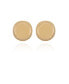 Фото #1 товара Gold-Tone Circle Coin Clip On Button Earrings