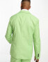 Devils Advocate green oversized double breasted notch lapel suit jacket