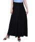 Petite Solid Maxi Skirt with Sash Waist Tie