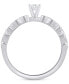 ფოტო #3 პროდუქტის Diamond Oval Engagement Ring (3/8 ct. t.w.) in 14k Gold