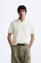 Vertical jacquard polo shirt