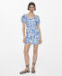 ფოტო #1 პროდუქტის Women's Balloon Sleeves Printed Dress