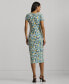 ფოტო #2 პროდუქტის Women's Floral Jersey Twist-Front Midi Dress