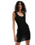 Фото #1 товара 4th & Reckless crochet knit sleeveless mini dress in black