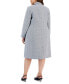 ფოტო #2 პროდუქტის Plus Size Tweed Notch-Collar Topper & Sheath Dress