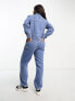 Monki denim boilersuit in blue wash