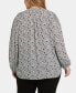 ფოტო #2 პროდუქტის Plus Size Puff Sleeve Popover Top