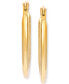 ფოტო #3 პროდუქტის Twist-Look Oval Hoop Earrings in 14k Gold