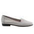 Фото #1 товара Trotters Liz Tumbled T1807-020 Womens Gray Extra Wide Loafer Flats Shoes
